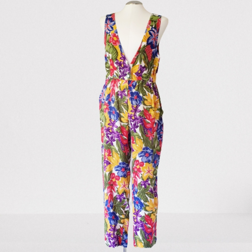 Vintage JOAN WALTERS Floral Jumpsuit